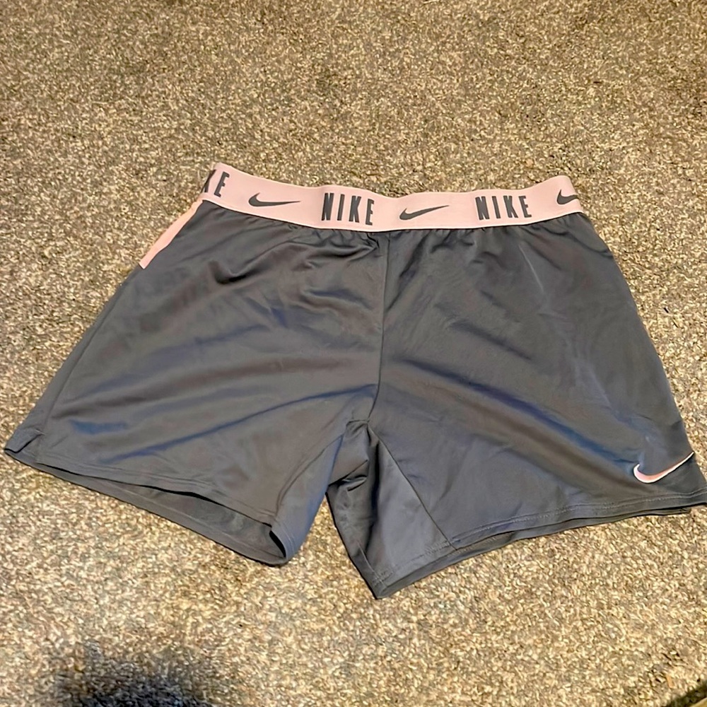 Pink/ grey nike shorts